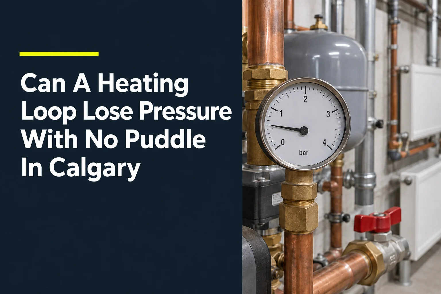 Can A Heating Loop Lose Pressure With No Puddle In Calgary?