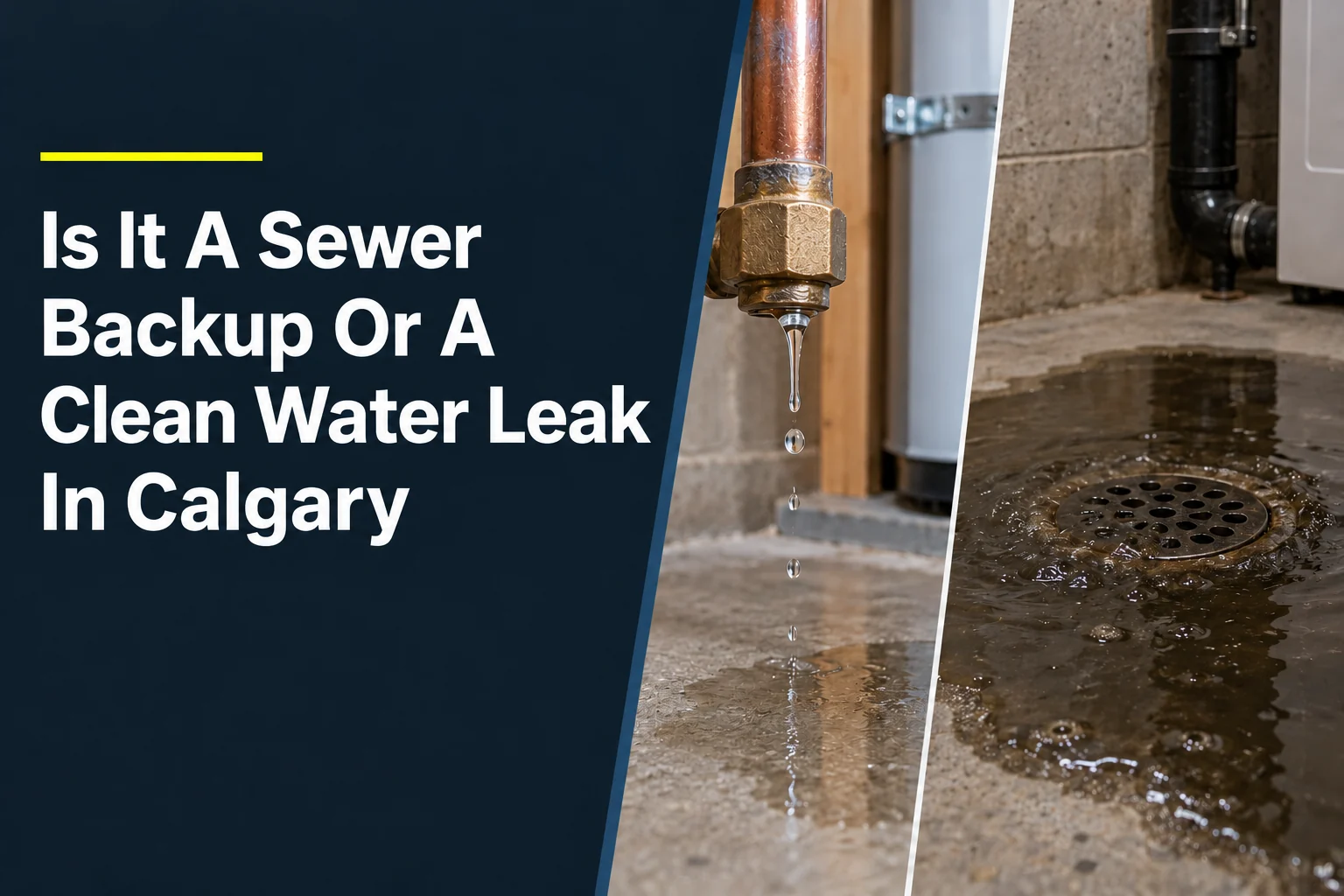 Is It A Sewer Backup Or A Clean Water Leak In Calgary?