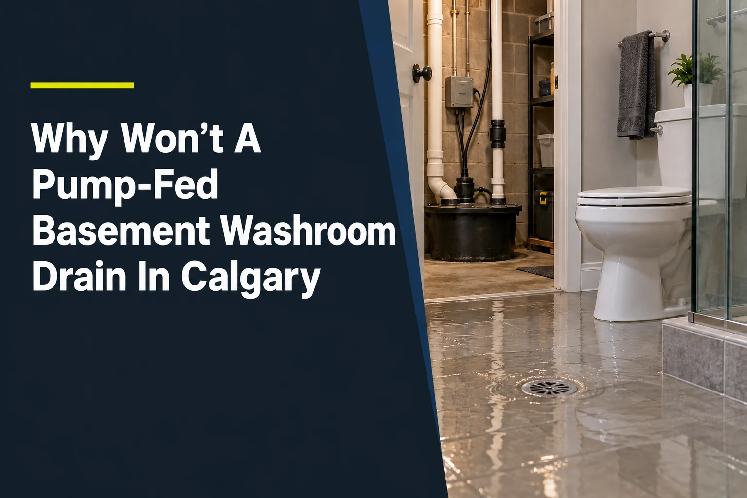 Why Won't A Pump-Fed Basement Washroom Drain In Calgary?