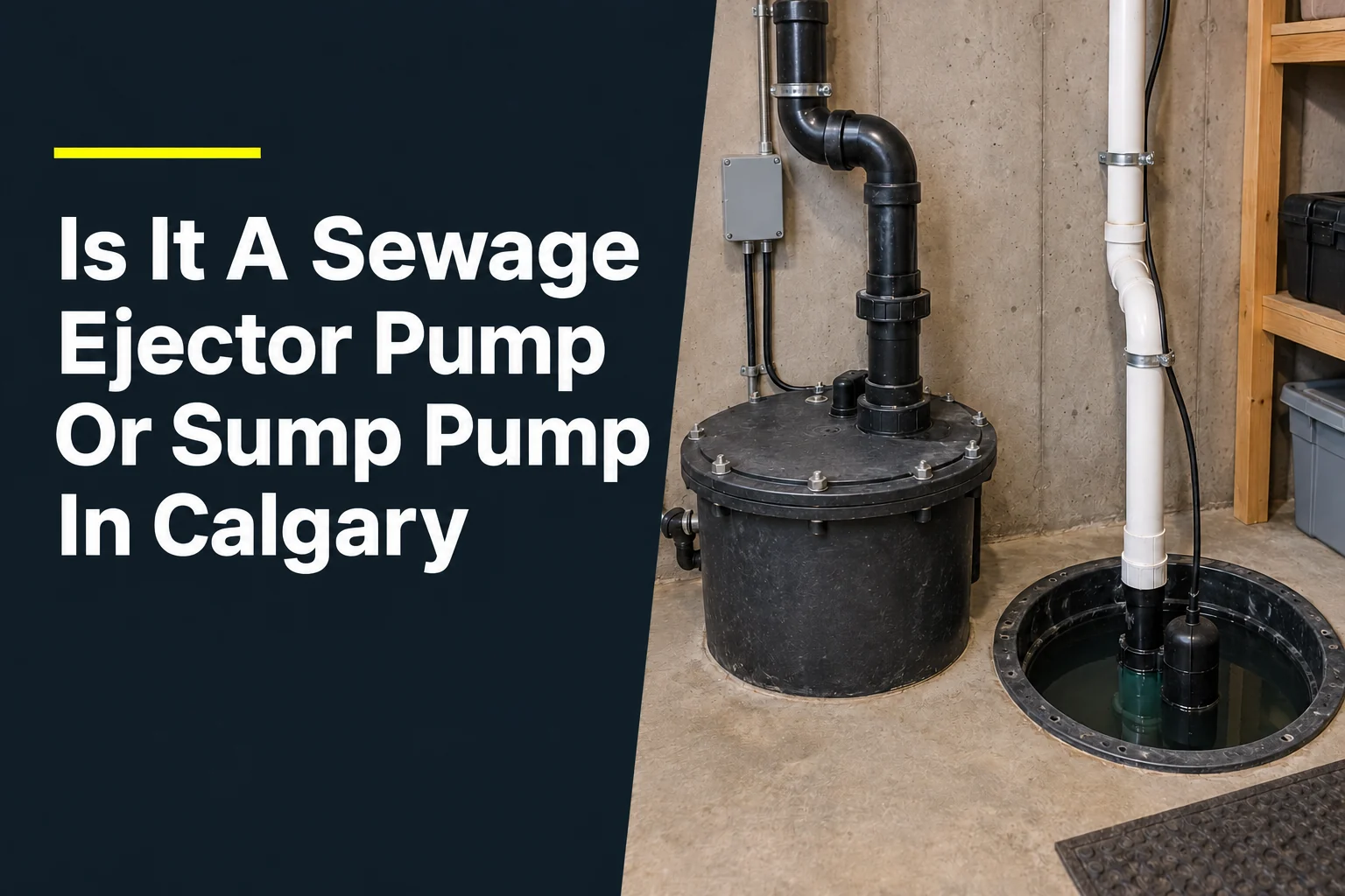 Is It A Sewage Ejector Pump Or Sump Pump In Calgary?