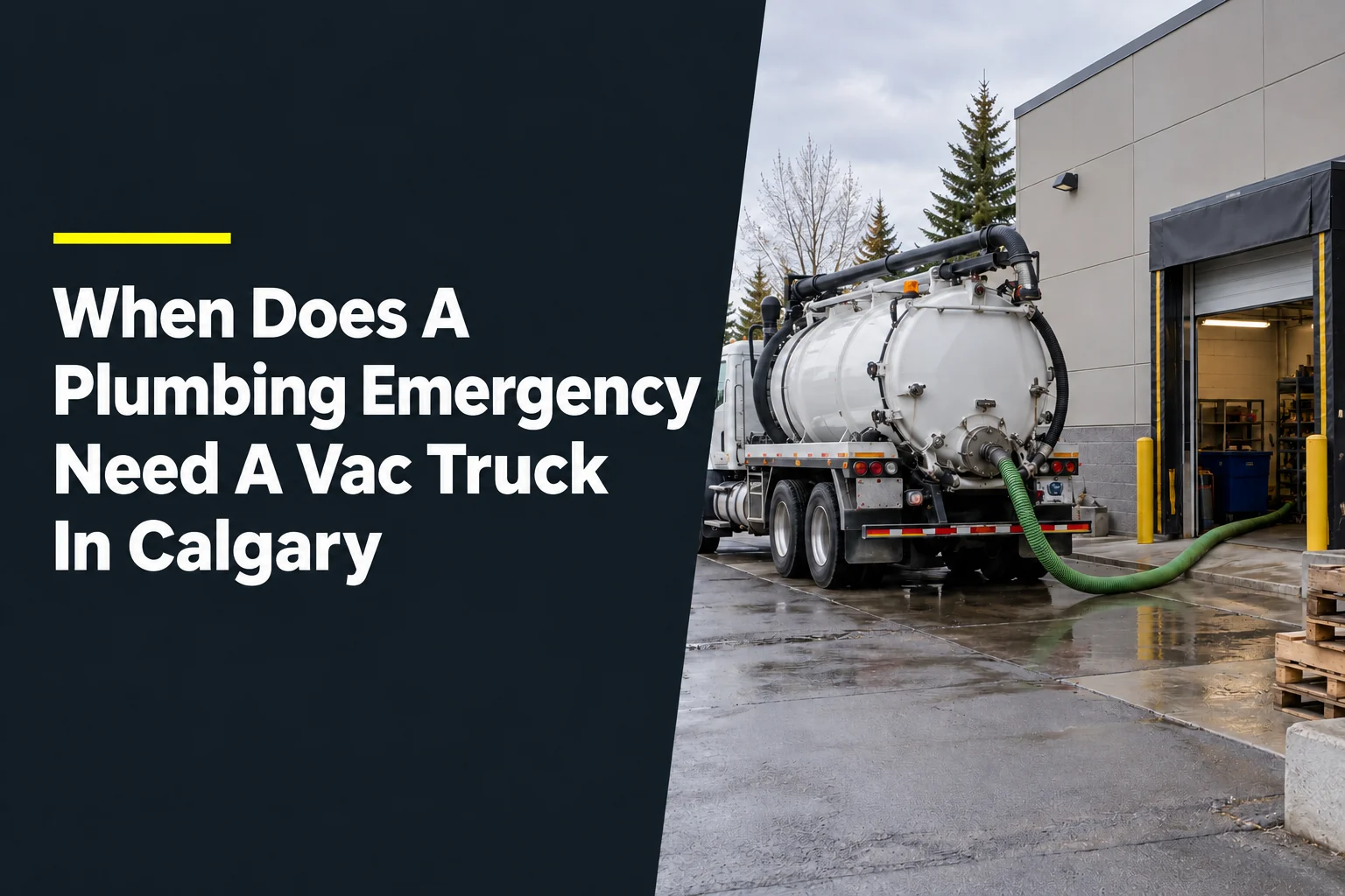When Does A Plumbing Emergency Need A Vac Truck In Calgary?