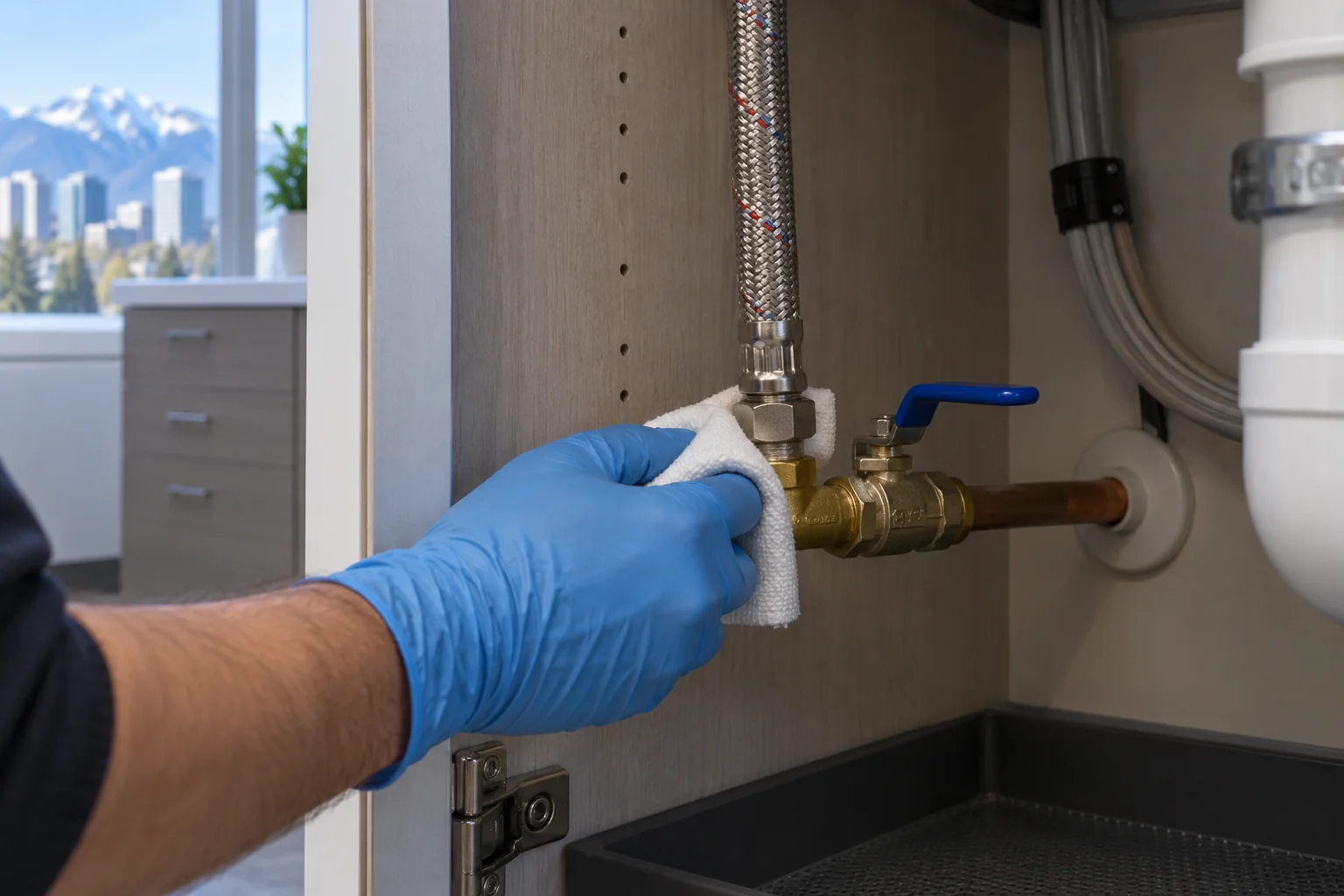 External supply hose and shutoff inspection for Calgary medical equipment leak repair