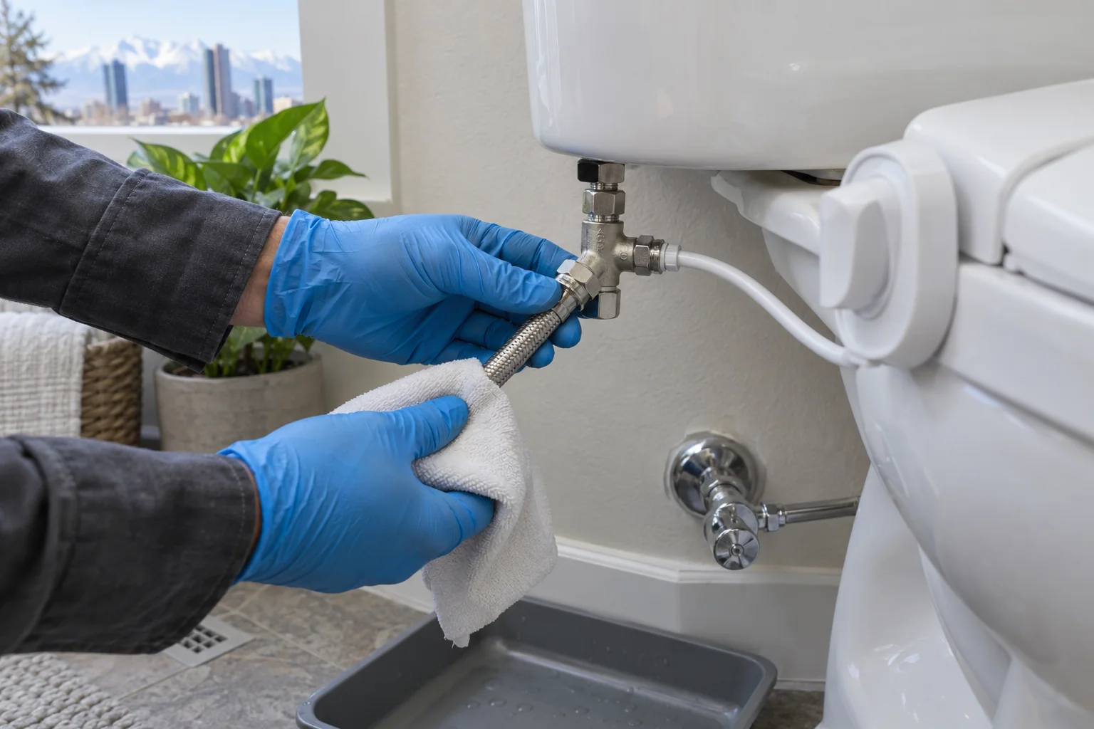 Bidet supply hose connection inspection for Calgary bidet leak repair