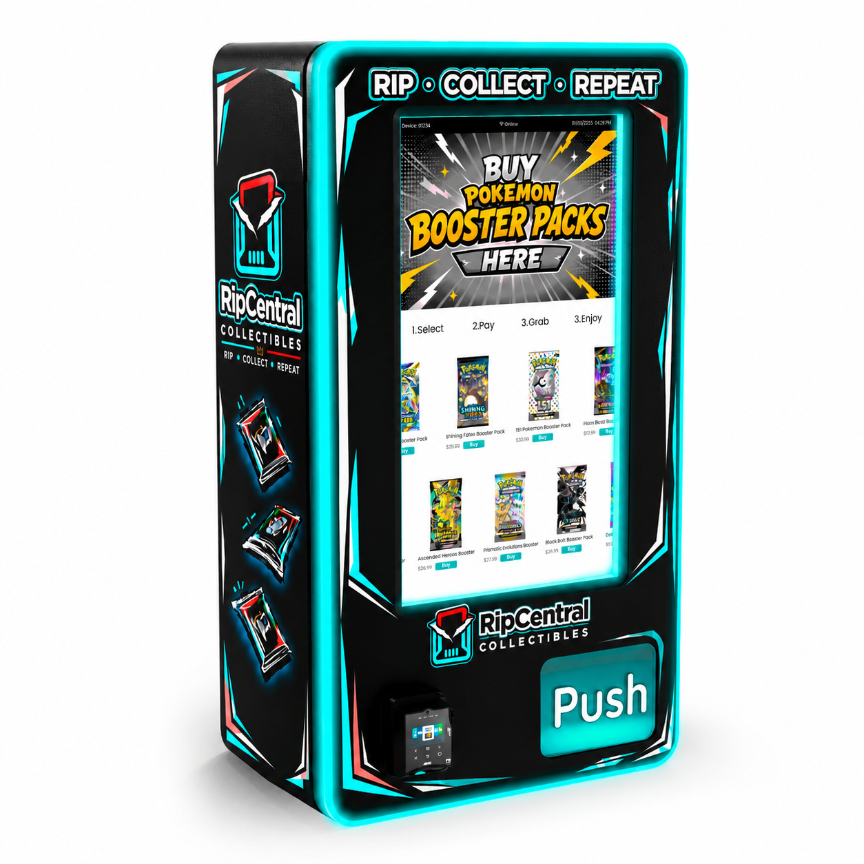 Rip Central wrapped compact vending machine concept