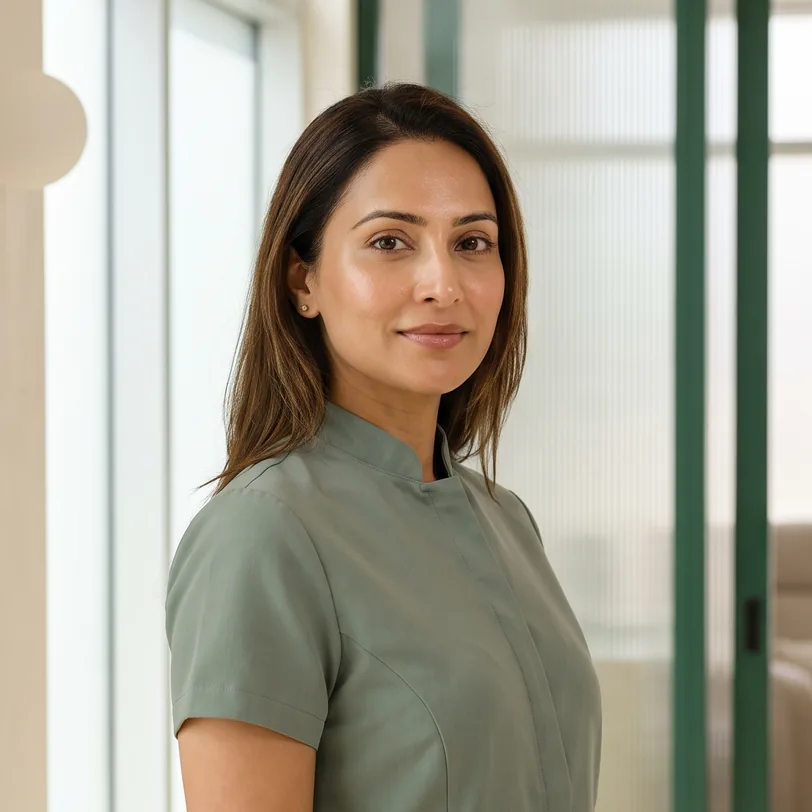 Sarah Mitchell, RN, BSN, in the Lumivie clinic