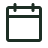 Simple outlined calendar icon with two rings at the top.