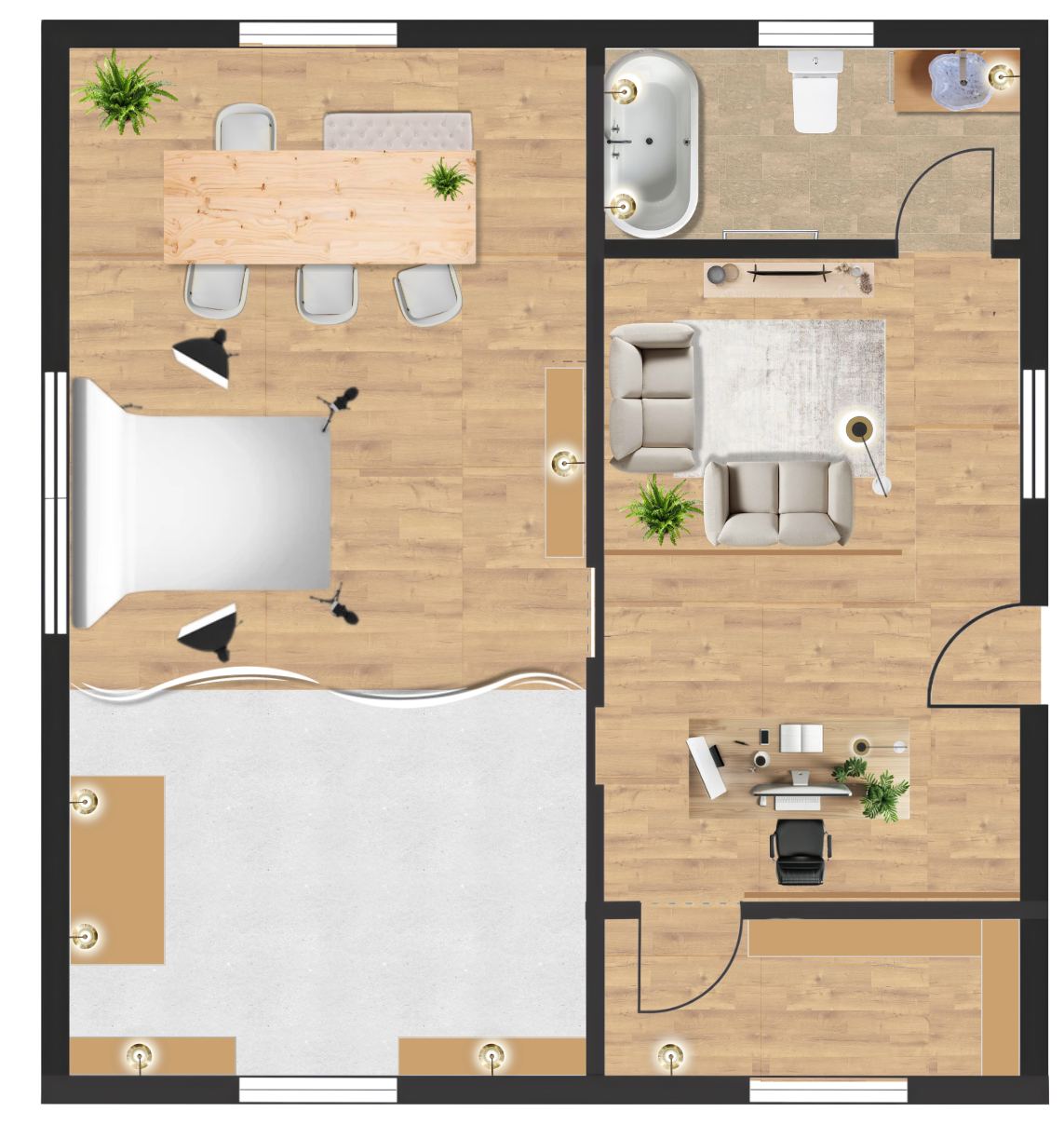 Draftsy interior visualisation detail