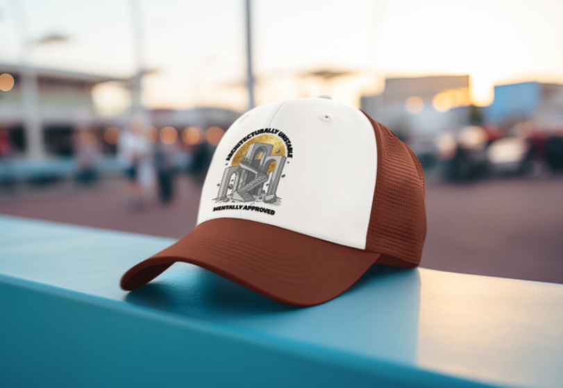 Driven by Design blue trucker cap