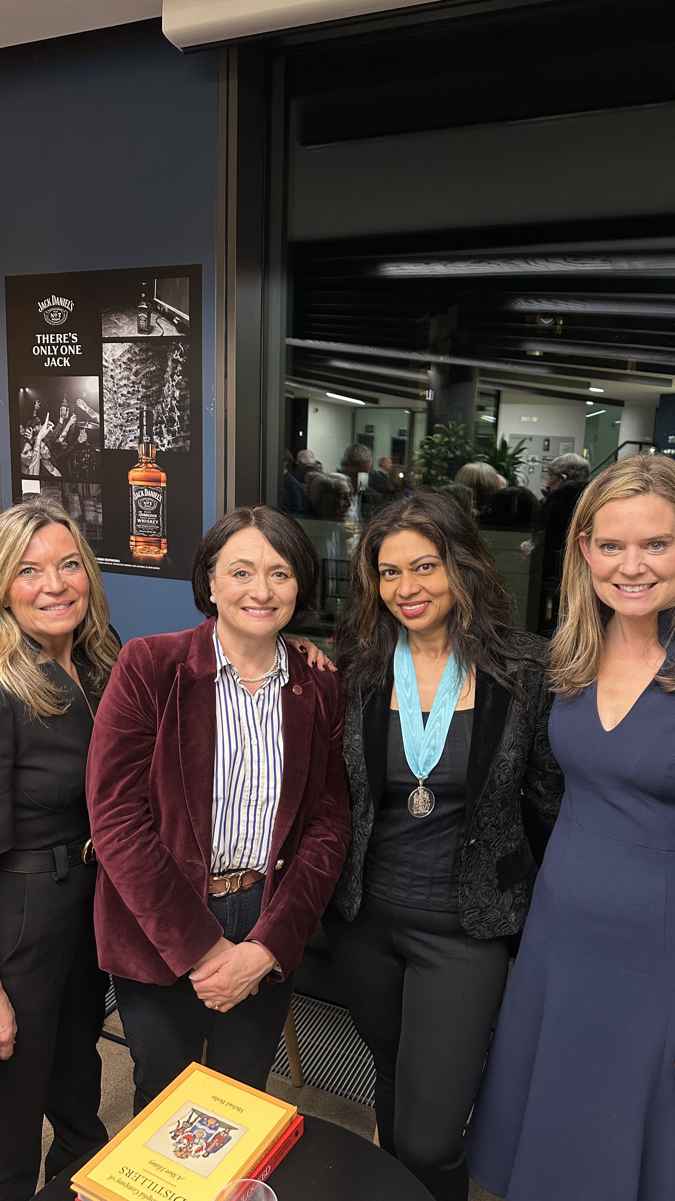 Ruchira Neotia with fellow panellists after the Talking Whisk(e)y panel at Brown-Forman, London