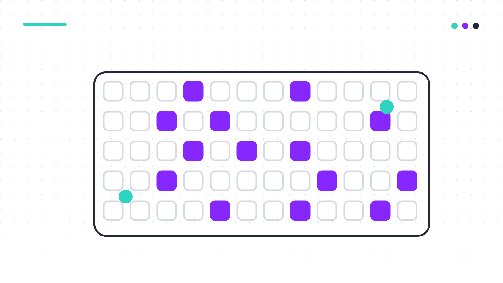 Abstract illustration: a grid of systems with some highlighted