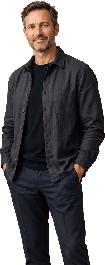 Middle-aged man representing evidence-led longevity science