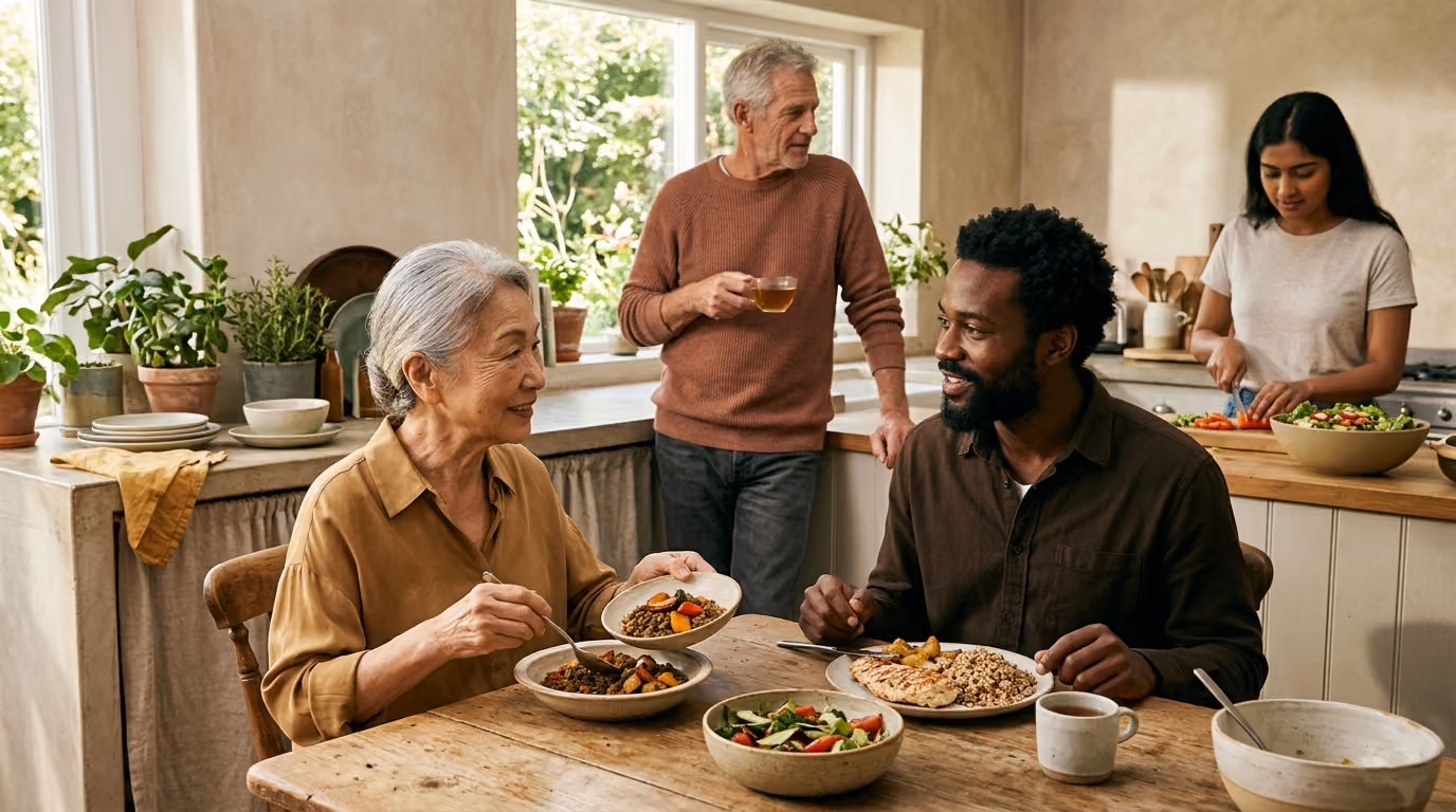 Plant-Based and Omnivorous Diets for Longevity: A Balanced Evidence Review
