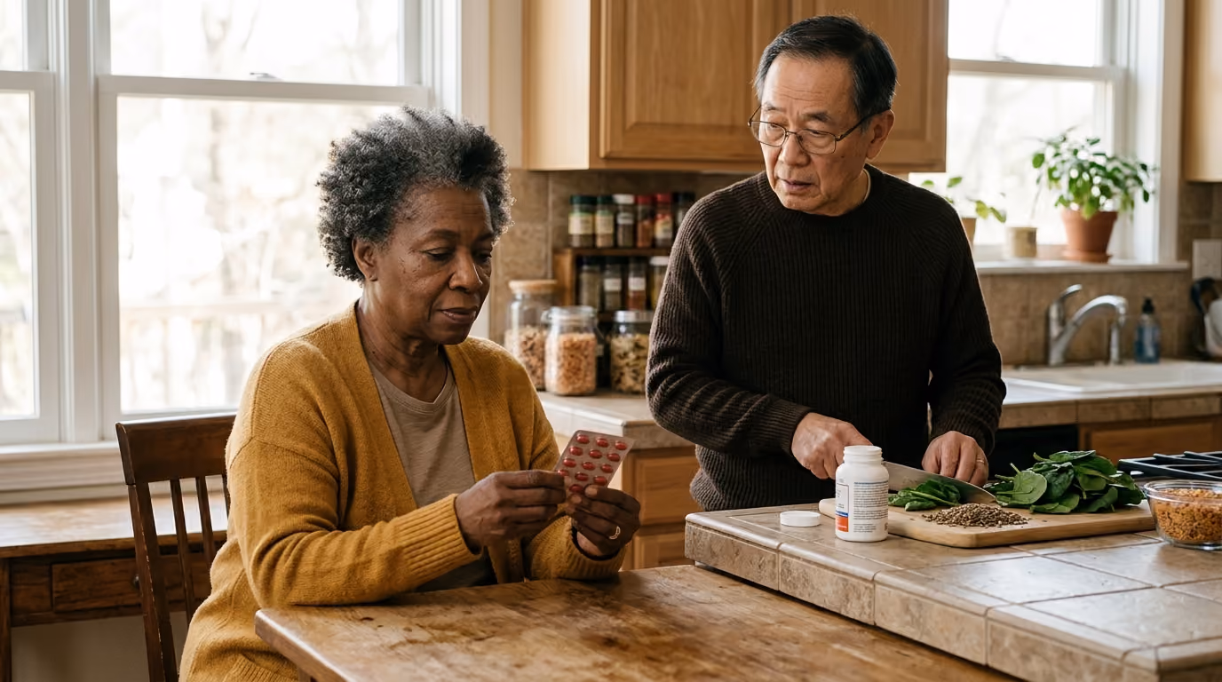 Iron and Healthy Aging: Food Sources, Deficiency, and Supplement Risks