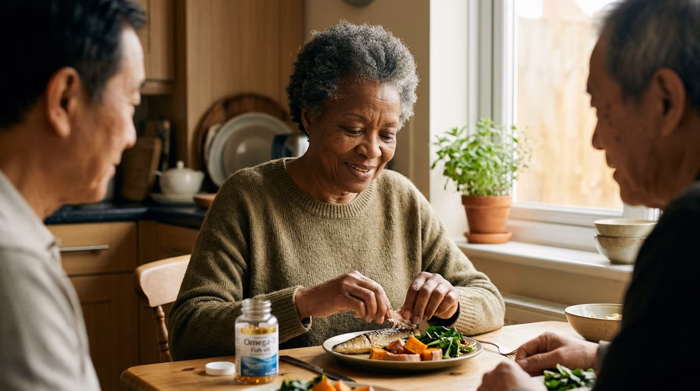 Omega-3s for Healthy Aging: Food, Supplements, and the Strength of Evidence