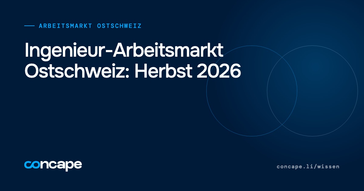 Titelgrafik: Arbeitsmarkt für Ingenieure in der Ostschweiz, Herbst 2026 – Zahlen für Hiring Manager