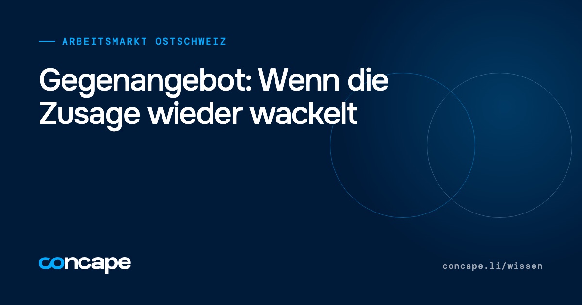 Titelgrafik: Gegenangebot – warum Kandidaten kurz vor dem Start abspringen