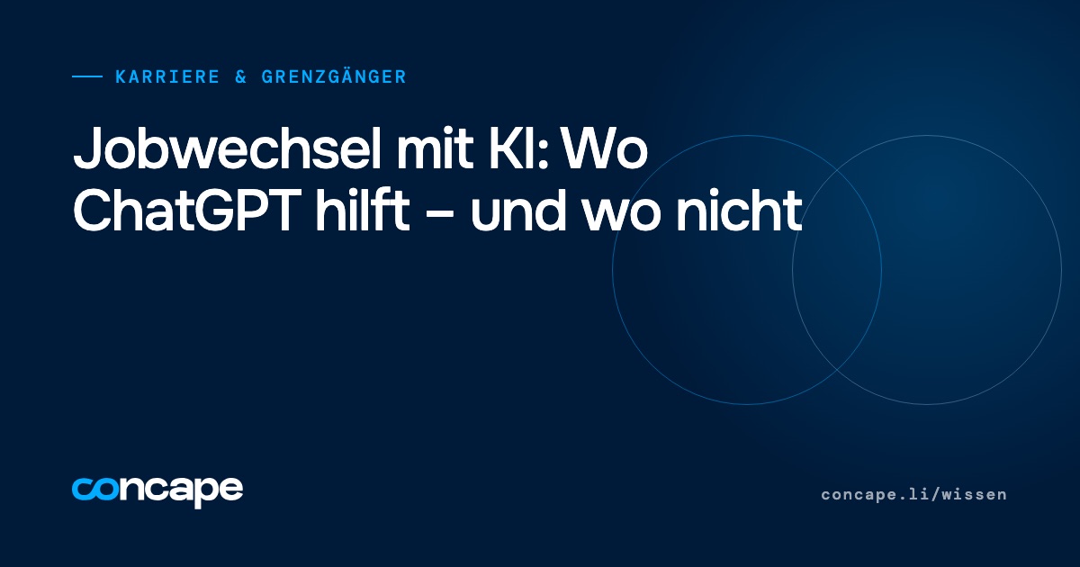 Titelgrafik: Jobwechsel mit KI – wo ChatGPT Ingenieuren hilft und wo es danebenliegt