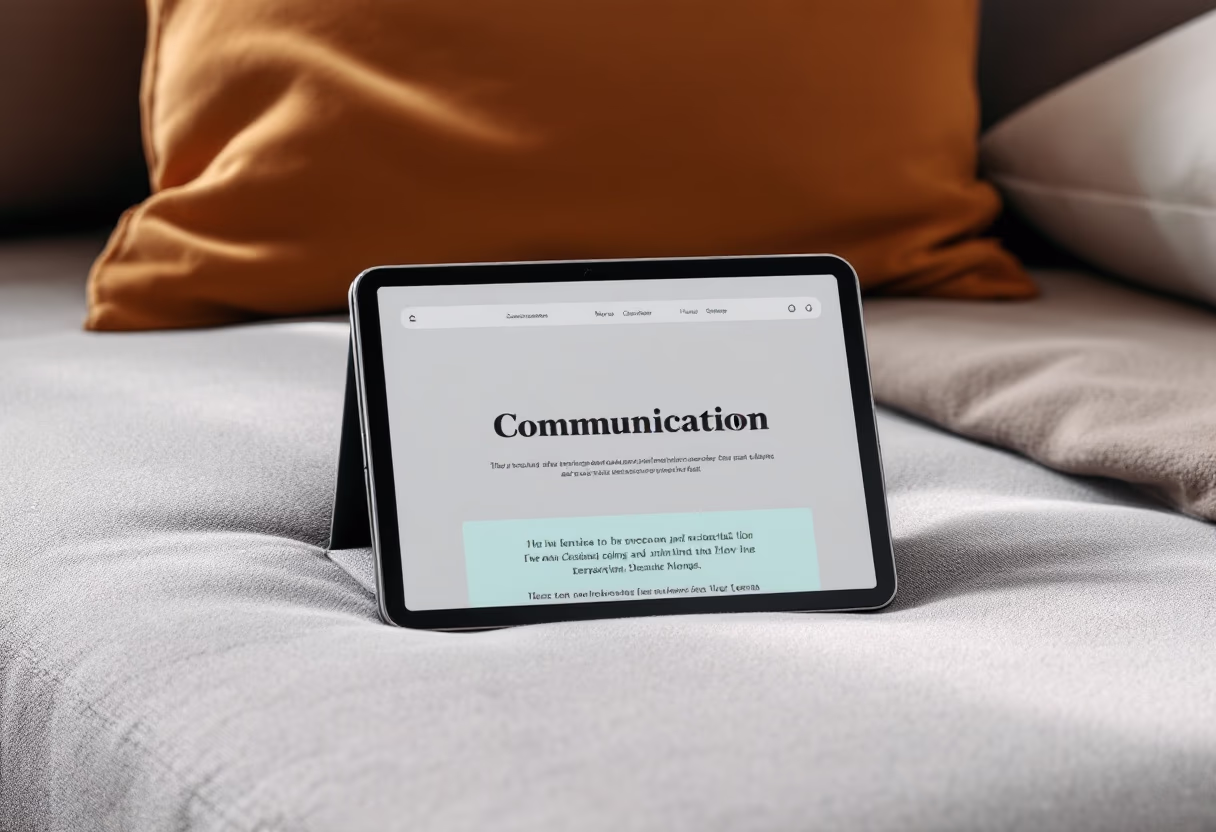 image of an article on a screen (for a social media and communication)