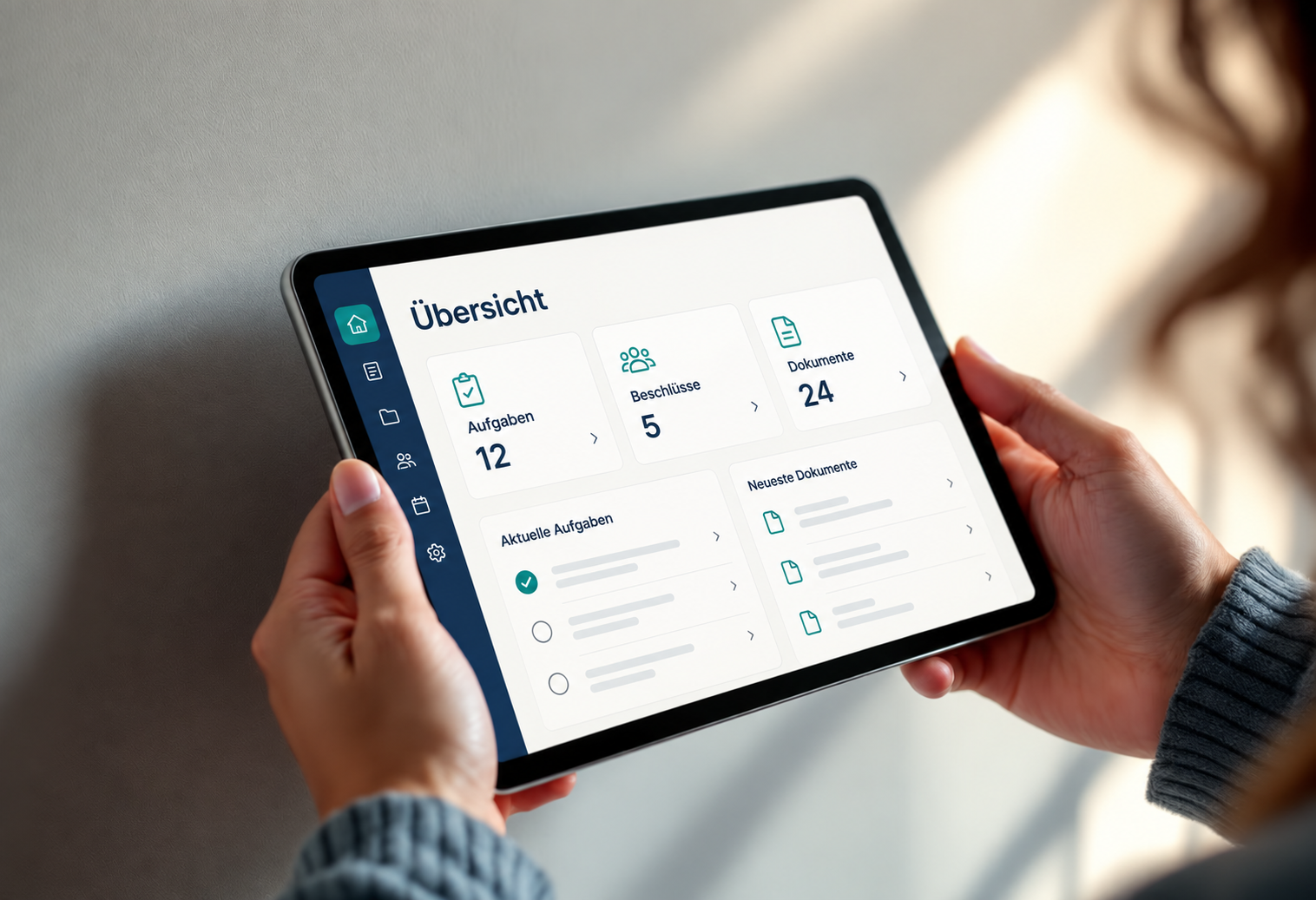 interface of task management module (for a productivity tools business)