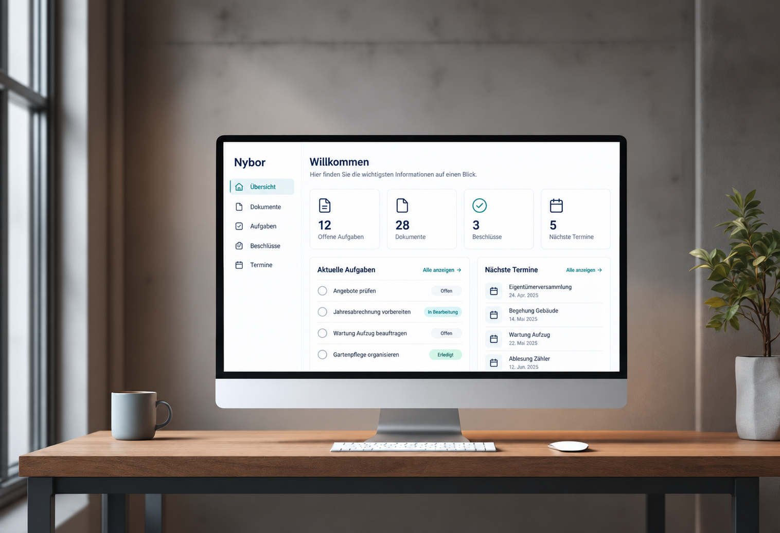 interface of task management module (for a productivity tools business)