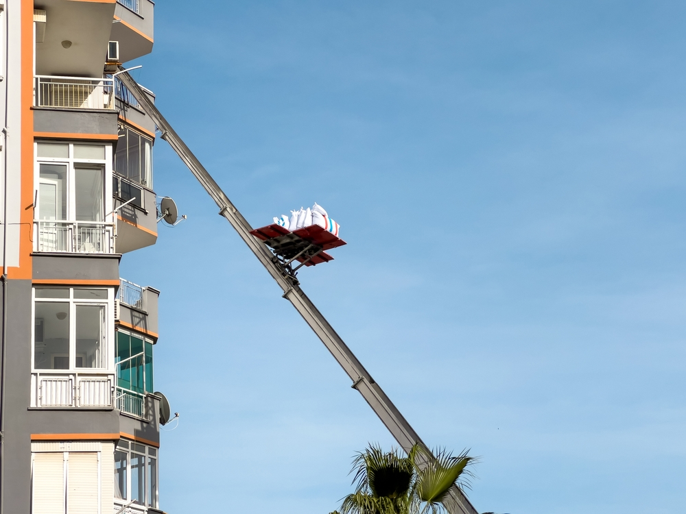 Möbellift im Einsatz