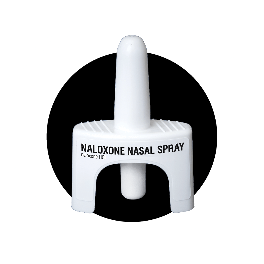 Photo of naloxone, surrounded by text that says "Carry Naloxone, You Could Save a Life"