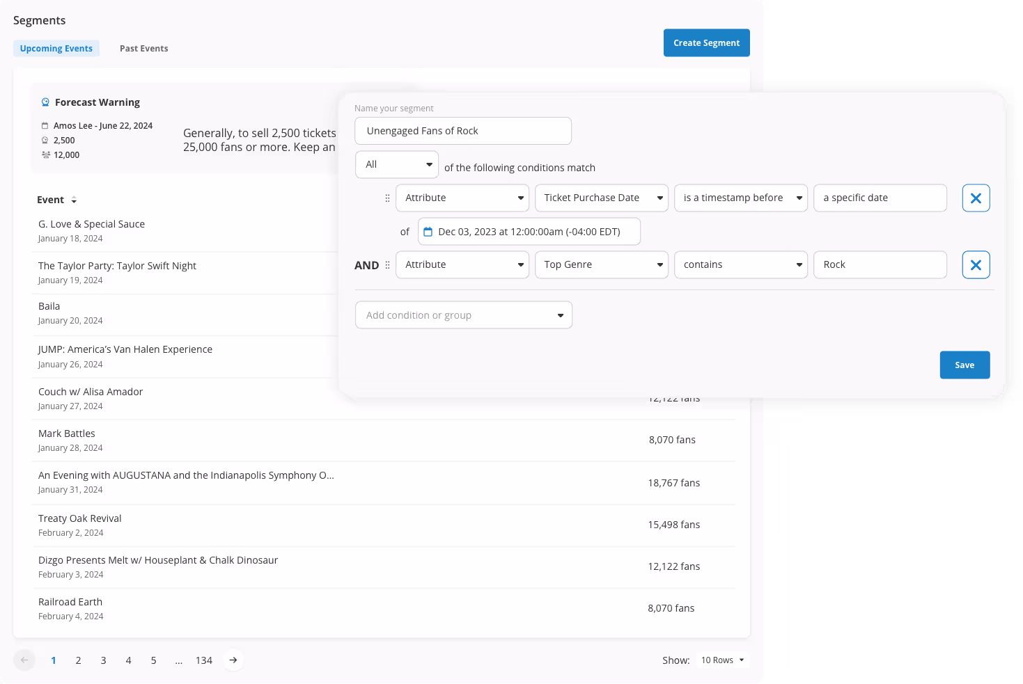 Dashboard mockup