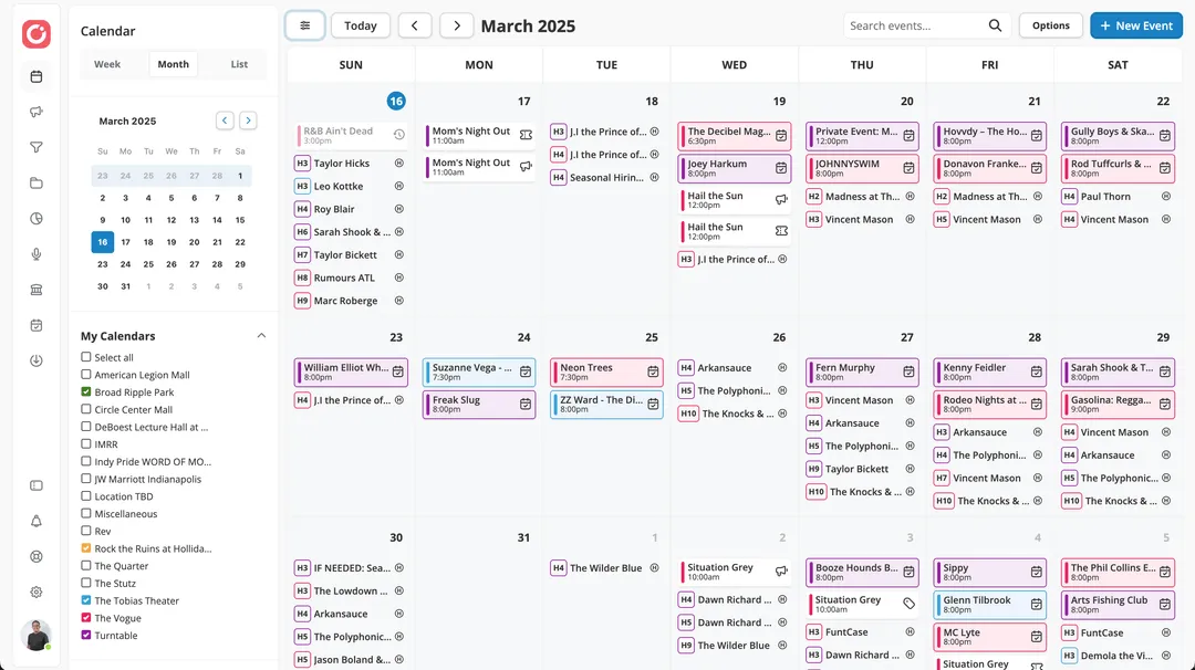 Dashboard mockup