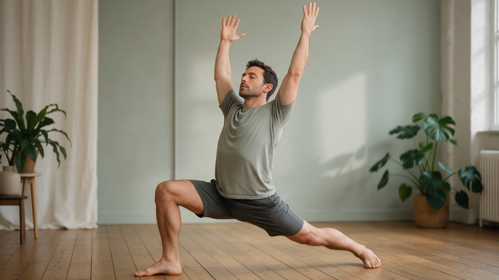 Member in a deep mobility lunge