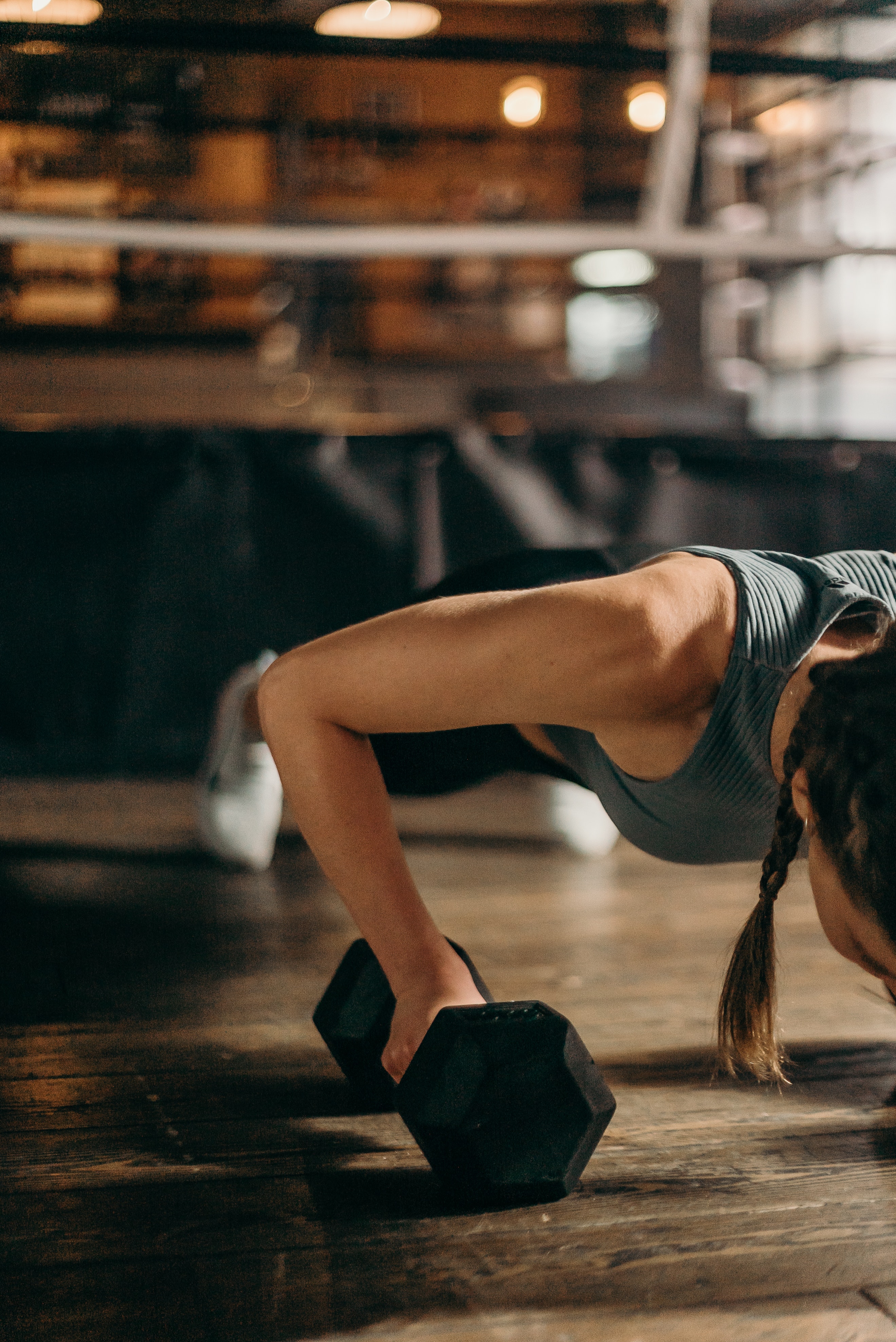 Person doing workout stock image