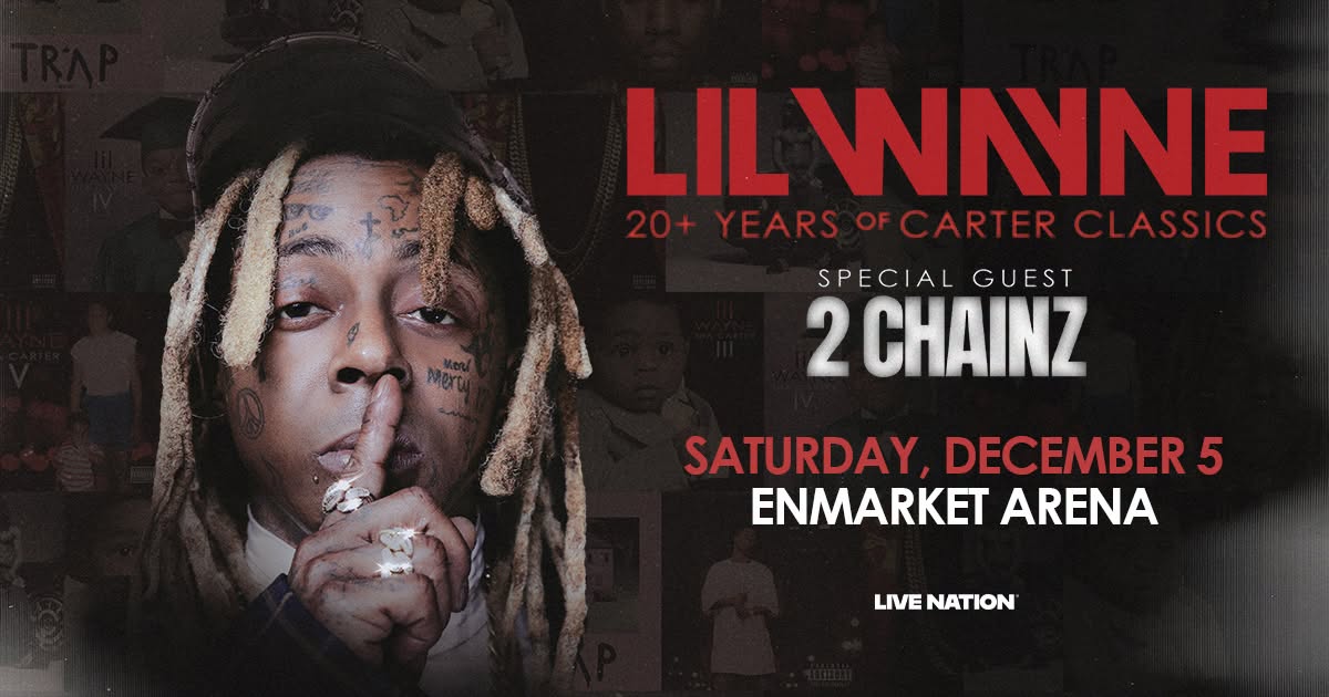 Lil Wayne Is Coming to Savannah’s Enmarket Arena With 2 Chainz