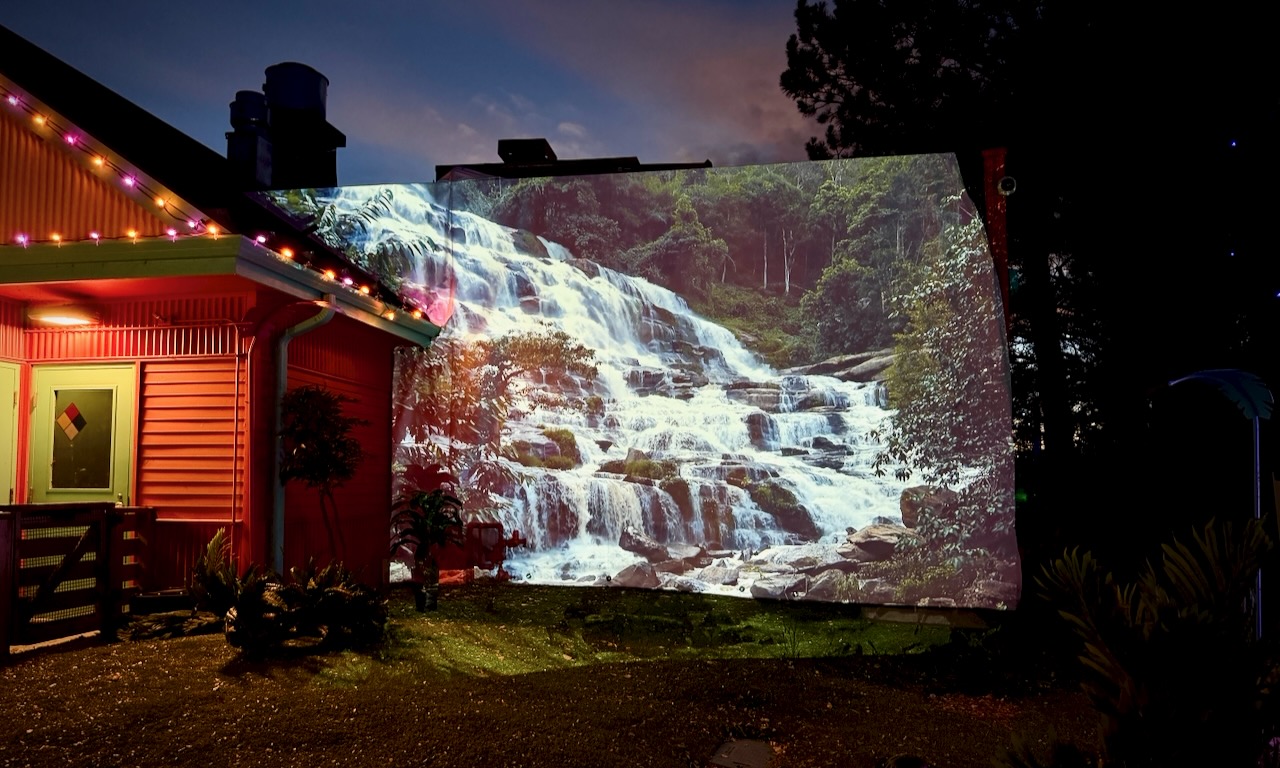 Waterfall Projection at Denver Zoo Lights