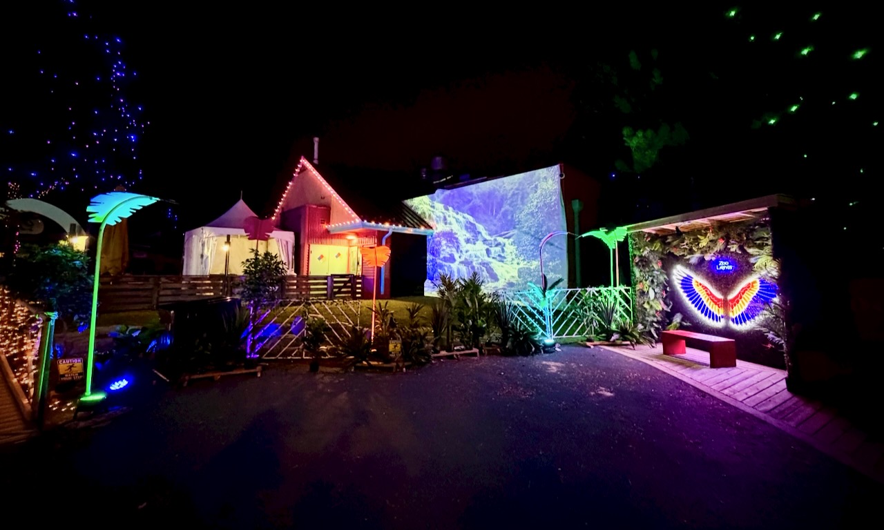 Waterfall Projection at Denver Zoo Lights