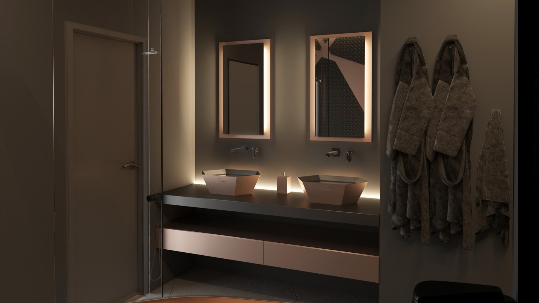Tonino Lamborghini Residences: master bathroom