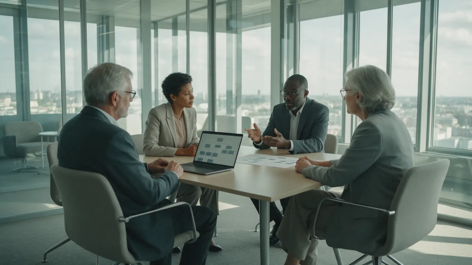 Executives in a board meeting
