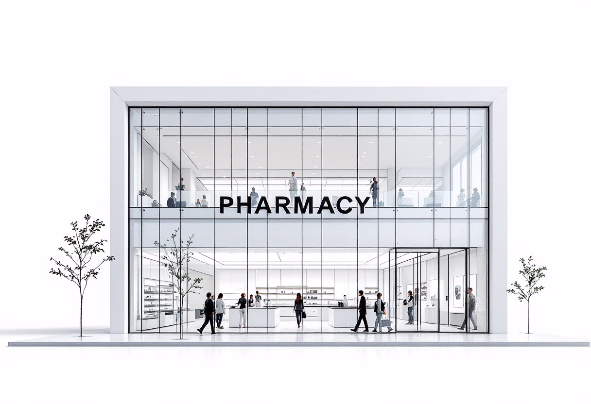 image of pharmacy building for a pharmacy