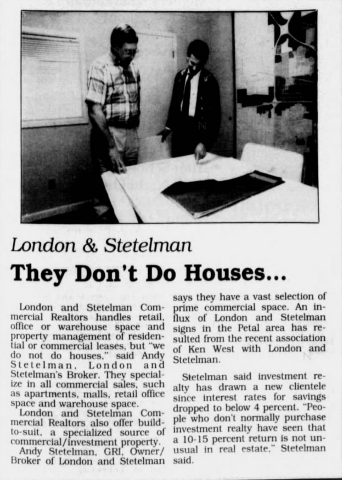 Hattiesburg American company history clipping, February 20, 1994