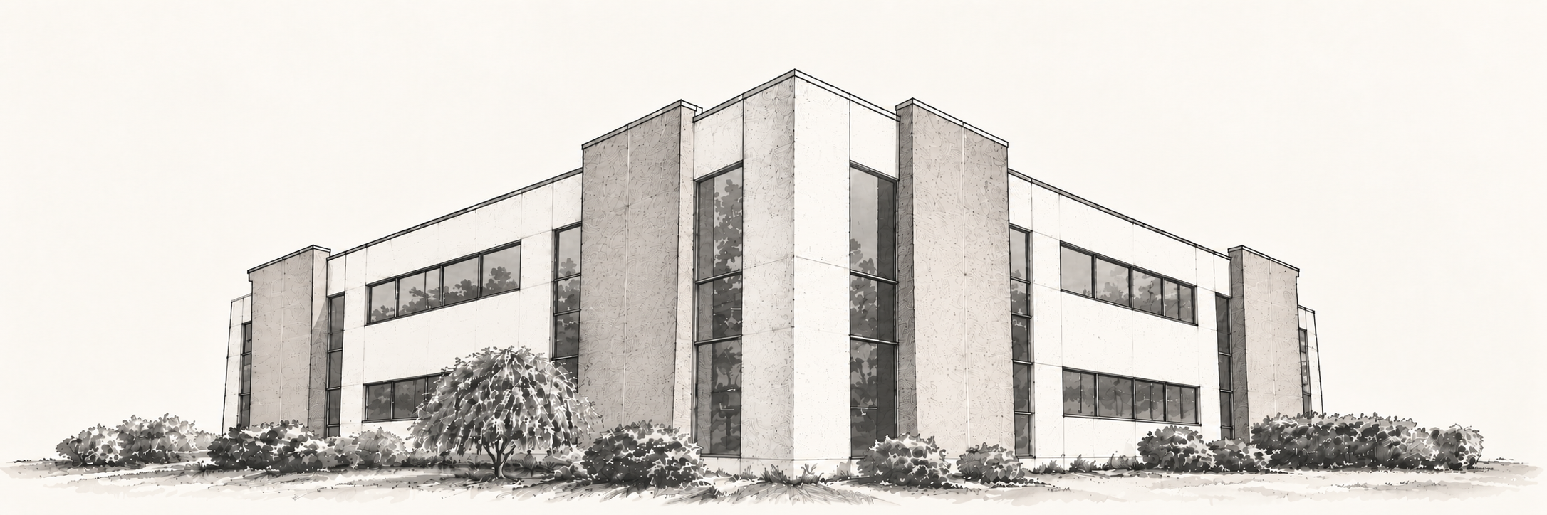 London & Stetelman office building at 15 Professional Parkway in Hattiesburg, framed by trees.