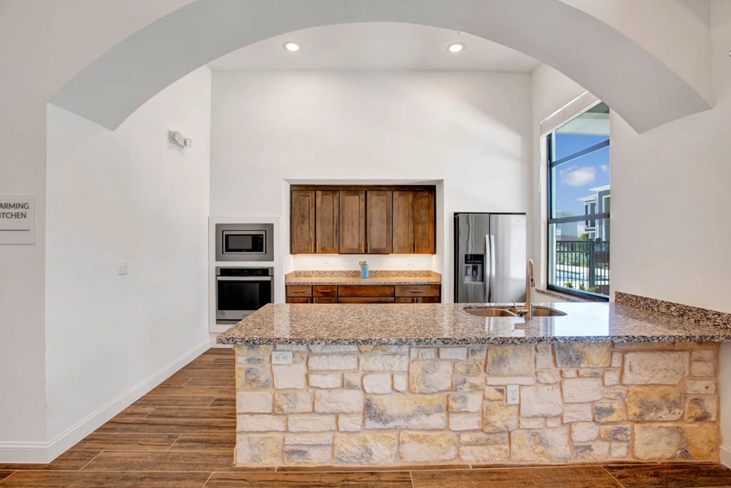 Kitchen area in clubhouse