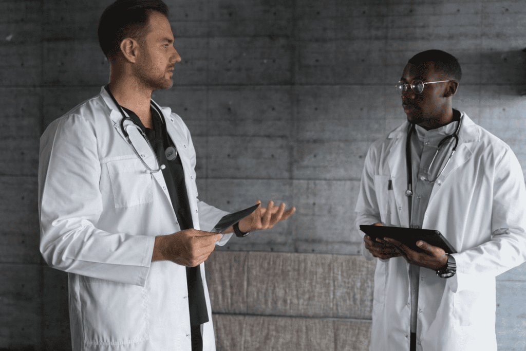 doctors working together on a research