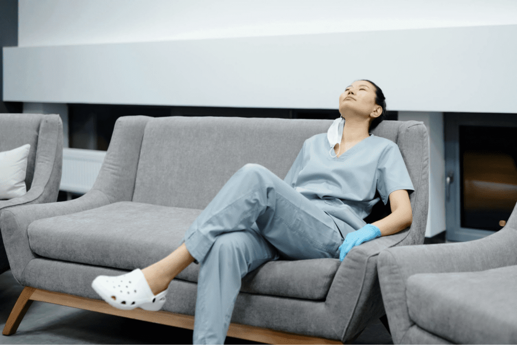 Woman Resting On The Couch