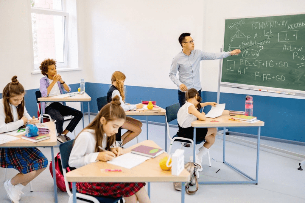 Male Teacher Discussing His Lesson