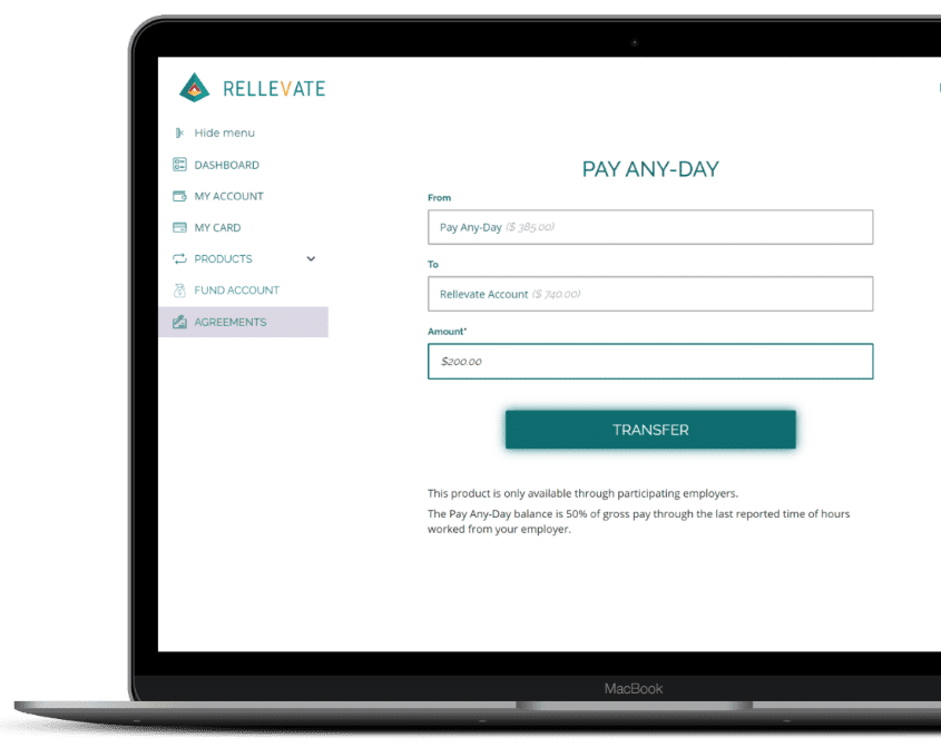 Pay Any Day desktop