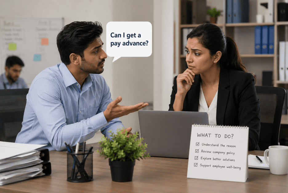 employee asking for pay advance
