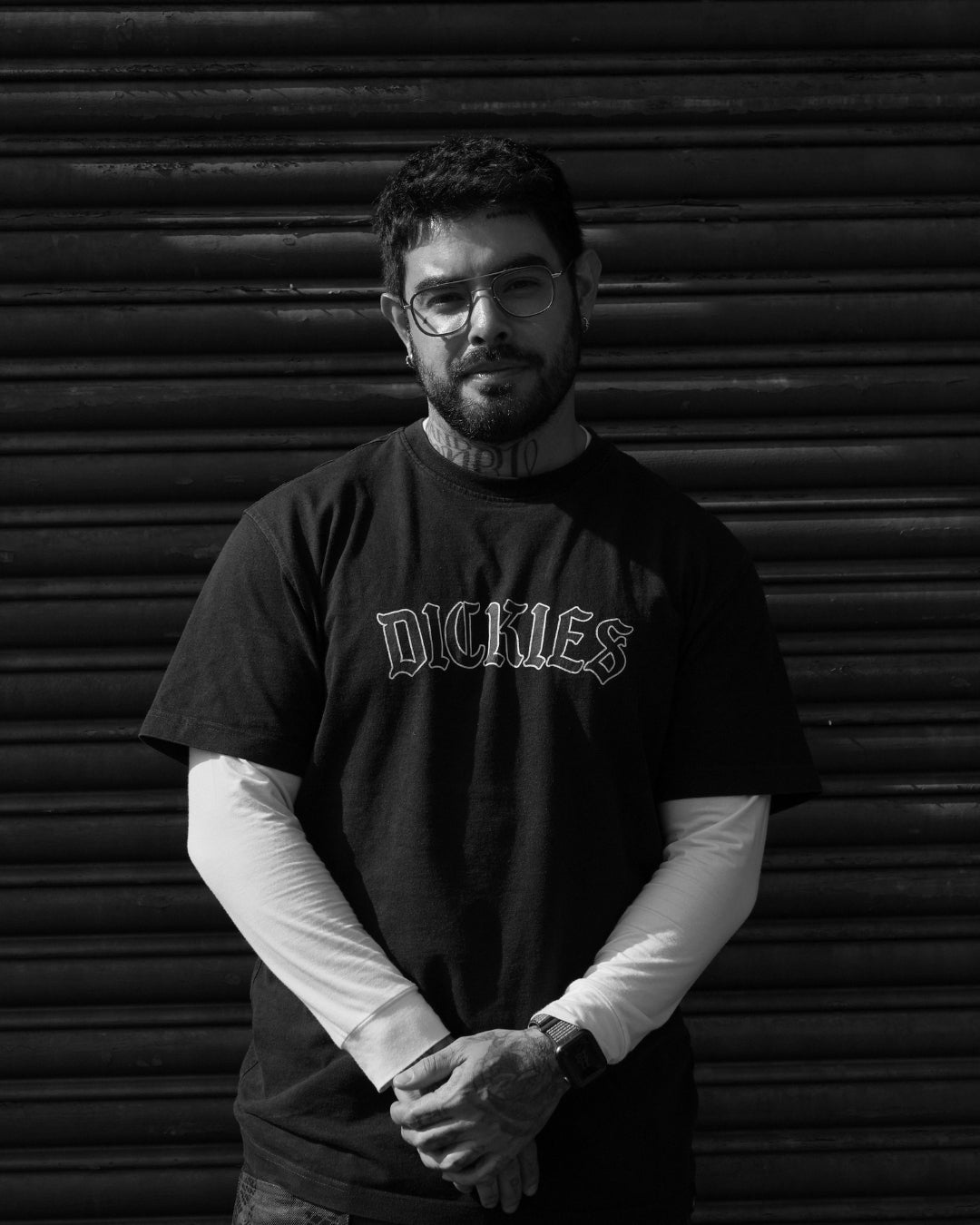 Portrait of Dan Urrea Ramos (Draco), tattoo artist at SANS PATRIE/ STUDIO