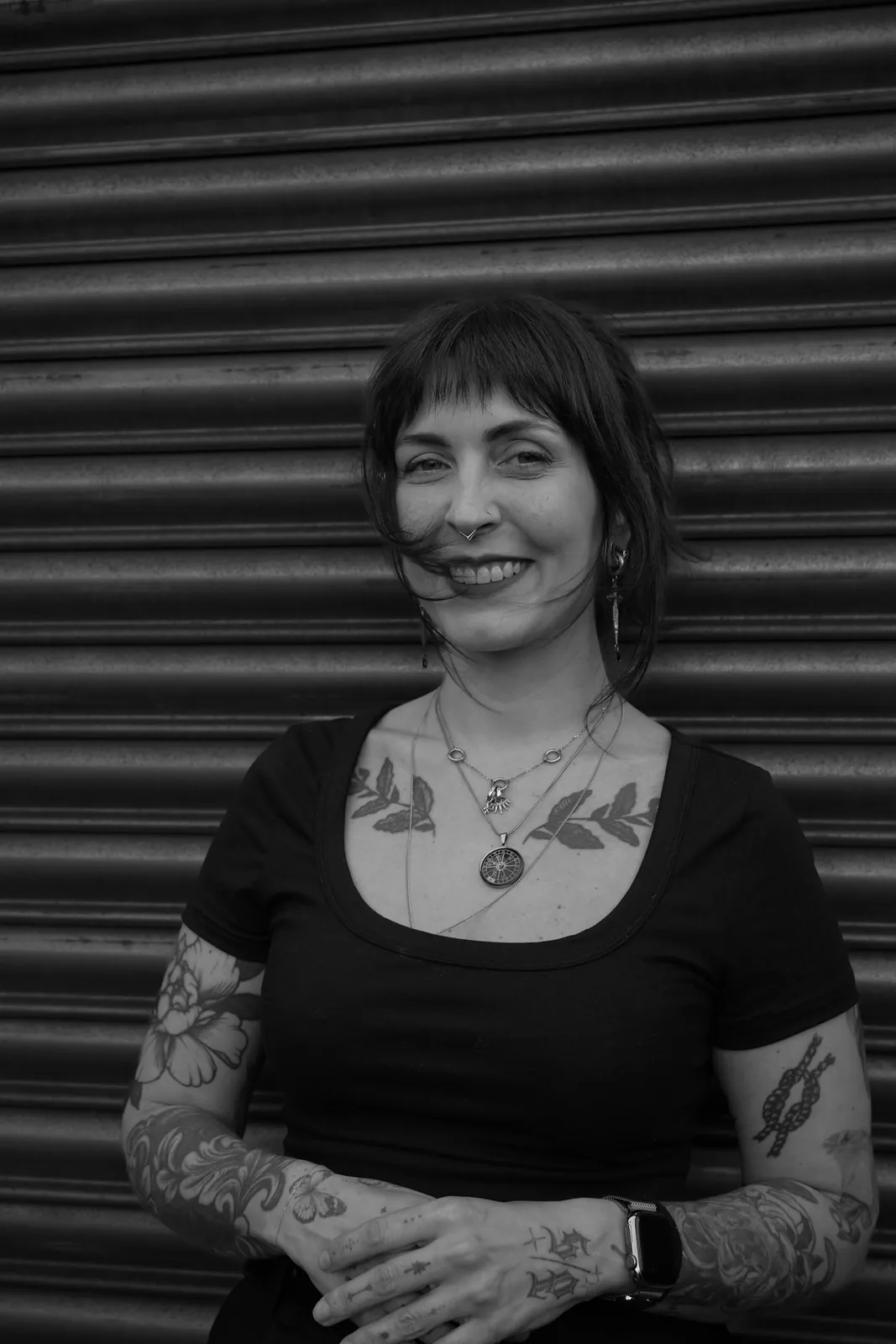 Portrait of Alex Caldeira, tattoo artist at SANS PATRIE/ STUDIO