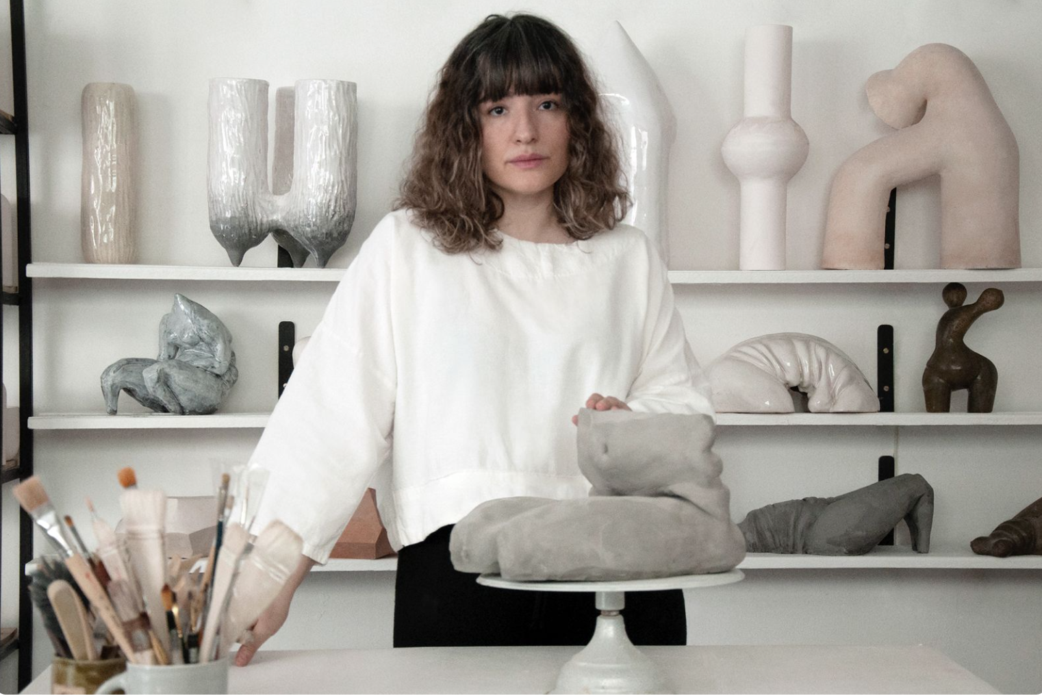 Homa Ebrahimpour at her studio in Mashhad, Iran