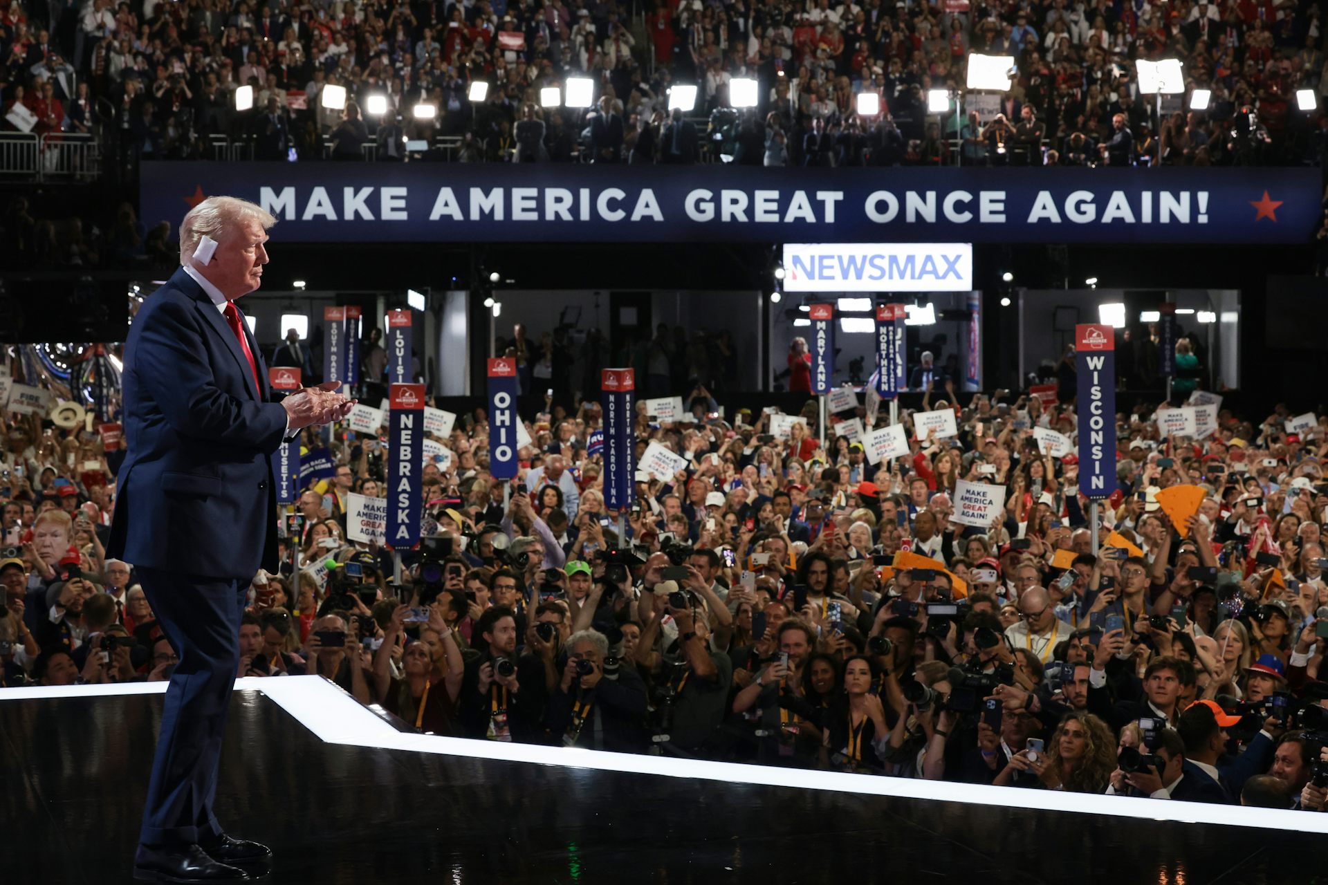 Donald Trump speaks at the Republican National Convention