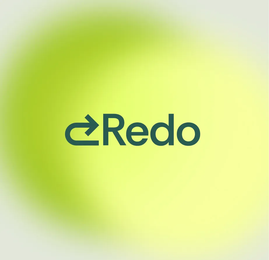 Redo logo on a soft green gradient