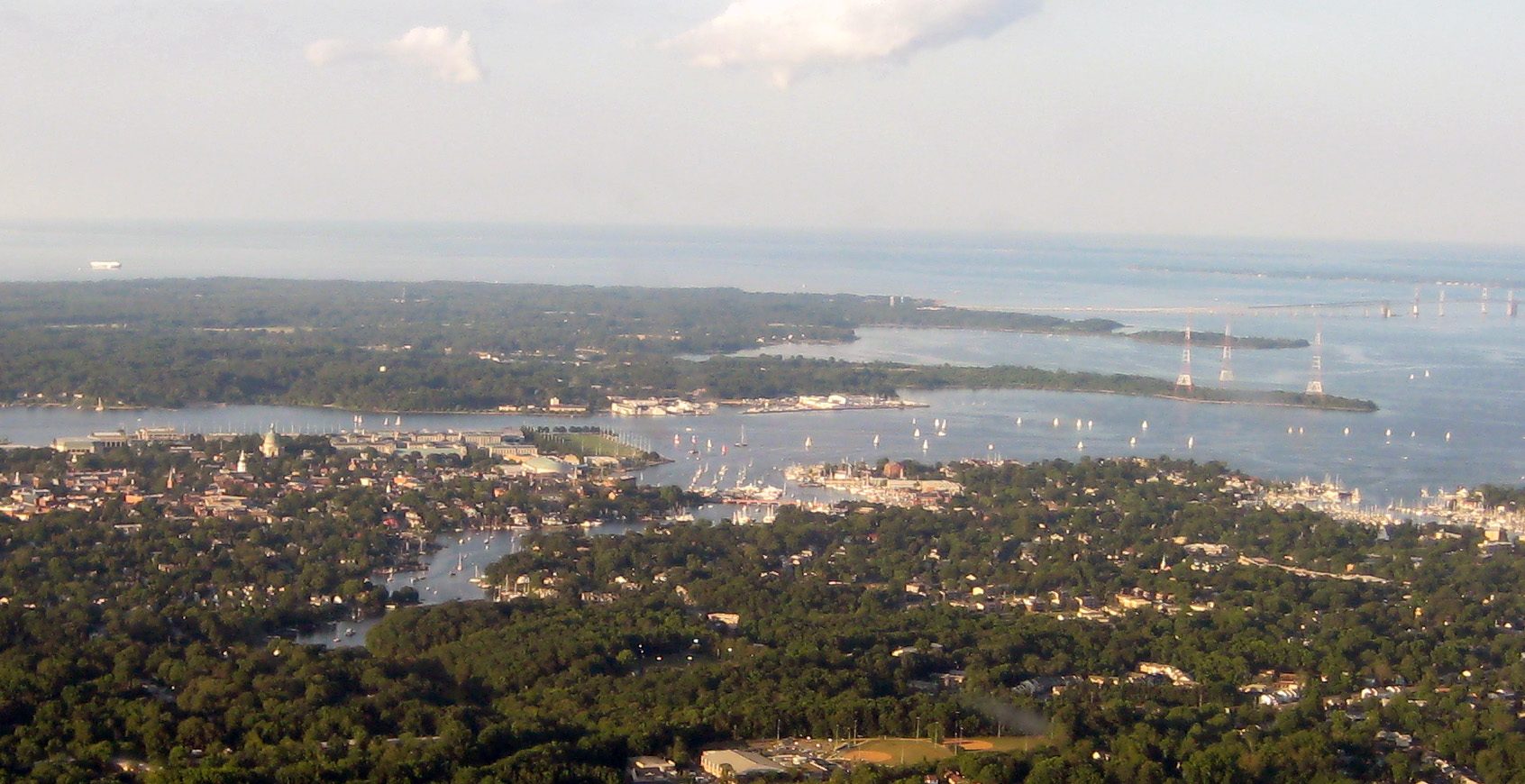 Aerial view of Annapolis, Maryland